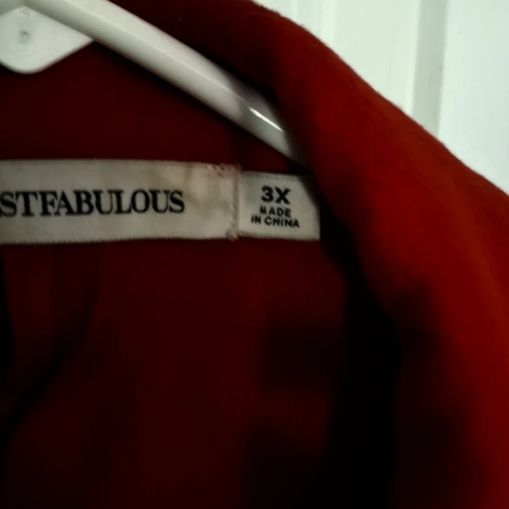 JustFab Vibrant Red Coat - Picture 5 of 7